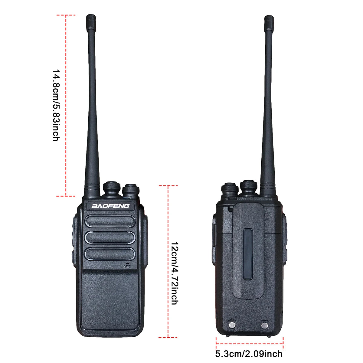 Baofeng C3 Walkie Talkie include 2PCS Long Range Ham 5W Portable Radio fm Wireless set, Amateur Two-Way Radio UHF VHF for hunting