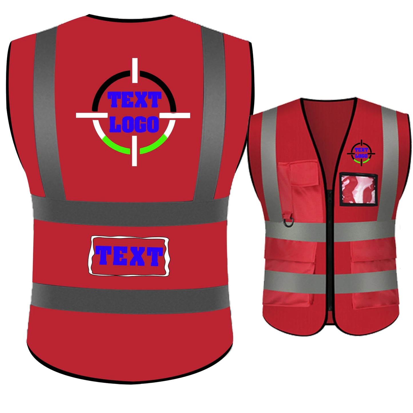 Reflective Safety Vest Custom LOGO TEXT High Visibility Work Vest Construction Work Uniforms Engineer Safety Vest