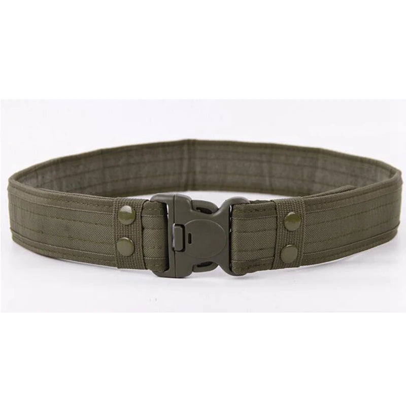 Tactical Men Belt Outdoor Hunting Sports Camping Belt Airsoft Waistband Army Style Combat Belt Quick Release with Belt Clips