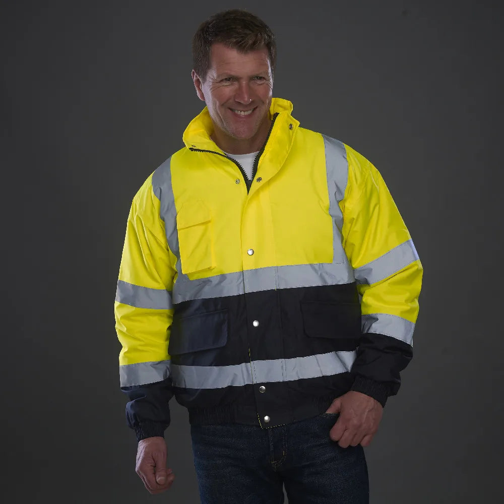 Safety Jackets for Work Men Winter Hi Vis Jacket Work Wear thickened Thermal Waterproof Windproof Reflective Jacket Men