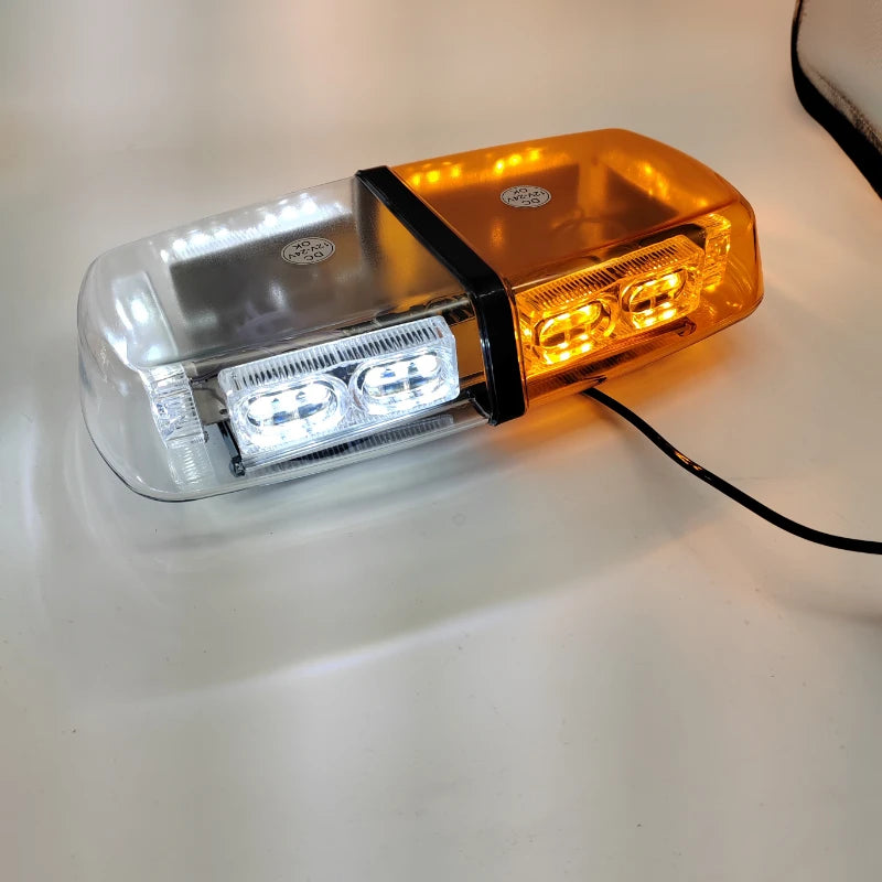 in Stock Supply Car Roof Warning Patrol Light Shining Light Engineering Road Rescue Car Magnetic Suction Flash Ceiling 12v-24v