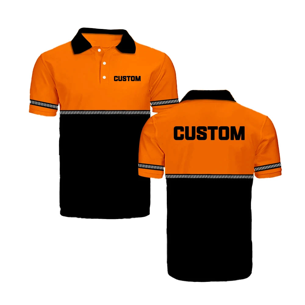 Security Personnel Short-sleeved Polo Formal Work Uniform Polo Shirt Men's Office Business Formal Polo Fashion Round Neck Men's