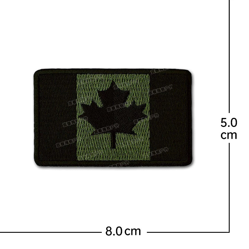 Canada Flag Embroidered Patches maple leaves Canadian Patches Appliques 3D Embroidery Backpack Bag Stickers Hat