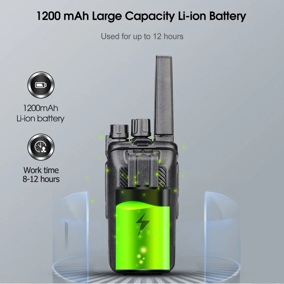 Retevis Walkie Talkie 2 pcs RT668 PMR 446 FRS Walkie-Talkies Two Way Radio Portable Communication Equipment PTT Radio Hotel Cafe