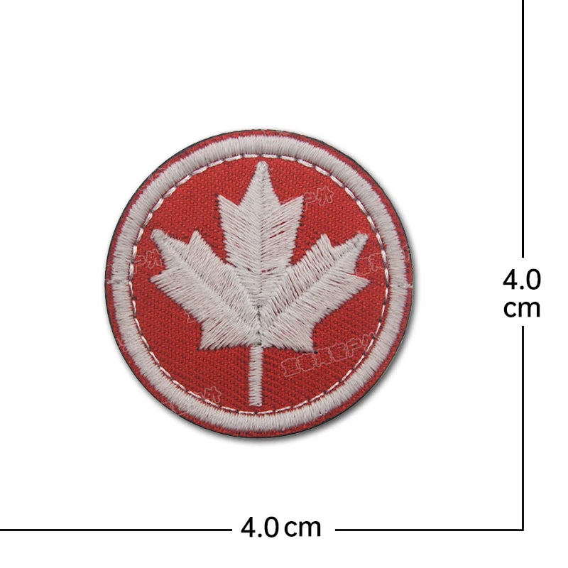 Canada Flag Embroidered Patches maple leaves Canadian Patches Appliques 3D Embroidery Backpack Bag Stickers Hat