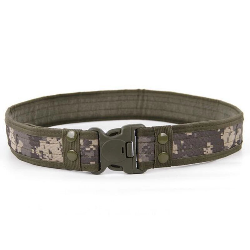 Tactical Men Belt Outdoor Hunting Sports Camping Belt Airsoft Waistband Army Style Combat Belt Quick Release with Belt Clips