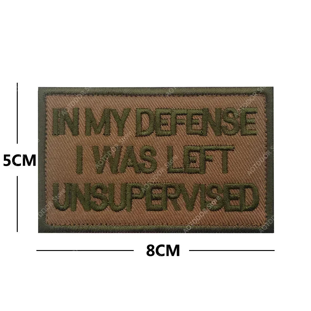 English inspirational quotes Embroidery Cloth Hook&Loop Patches Backpack Tactical Morale Badge Applique For Jacket Jeans bag