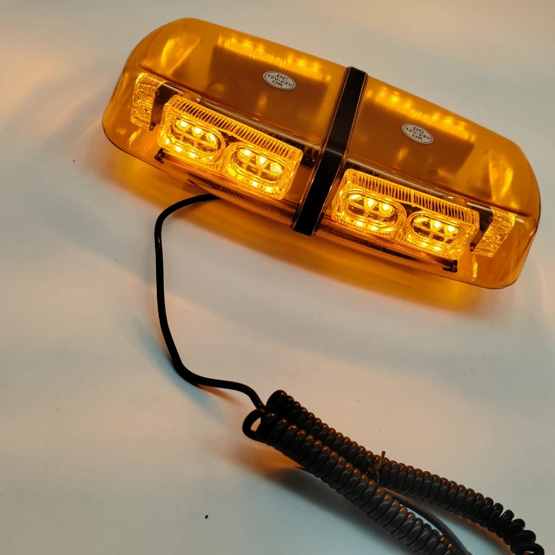 in Stock Supply Car Roof Warning Patrol Light Shining Light Engineering Road Rescue Car Magnetic Suction Flash Ceiling 12v-24v