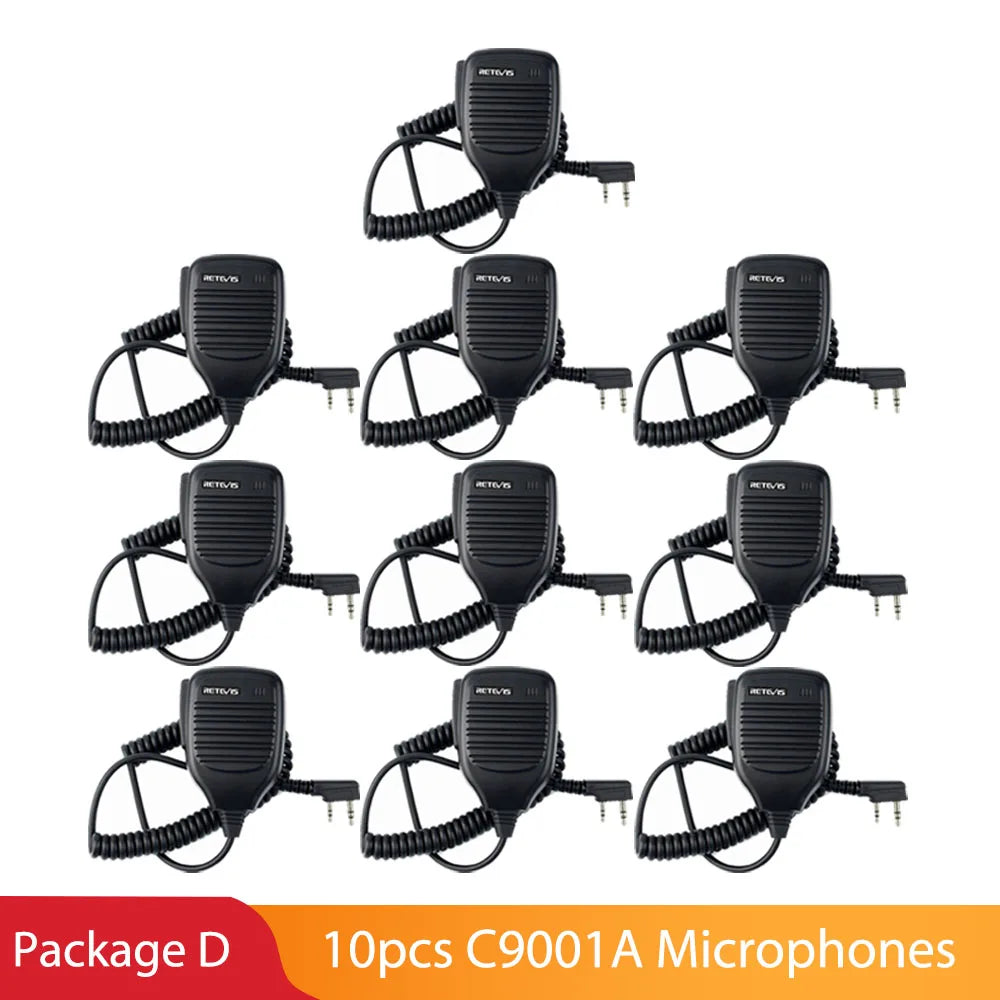 Retevis Handheld Speaker Microphone PTT MIC Tangent Accessories For Kenwood For Baofeng UV 5R Quansheng UV K5 Walkie Talkie H777