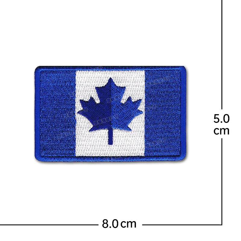 Canada Flag Embroidered Patches maple leaves Canadian Patches Appliques 3D Embroidery Backpack Bag Stickers Hat