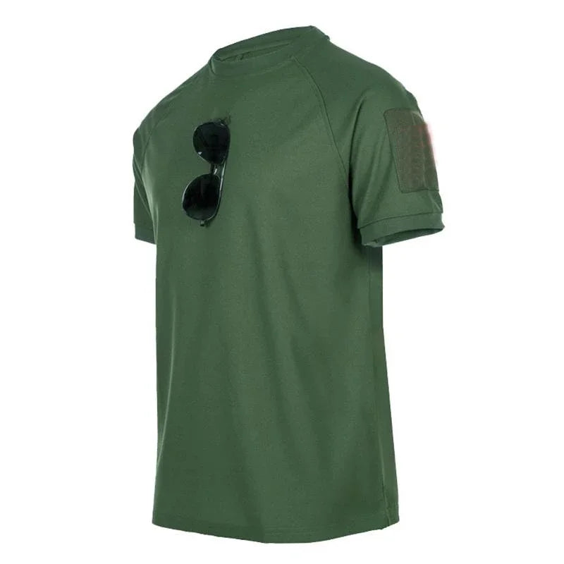 Summer Men T-shirts Tactical Casual Shirts Quick Dry Outdoor Hiking Sports Tops Tees O-Neck Short Sleeve Male Clothing S-4XL
