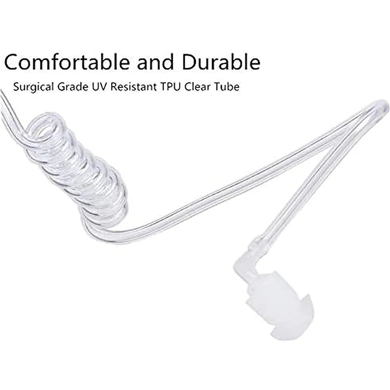 Two Way Radios Headset, Walkie Talkie Earpieces, Coil Tube for Baofeng, Motorola, Kenwood, Retevis, Midland, 10 Packs