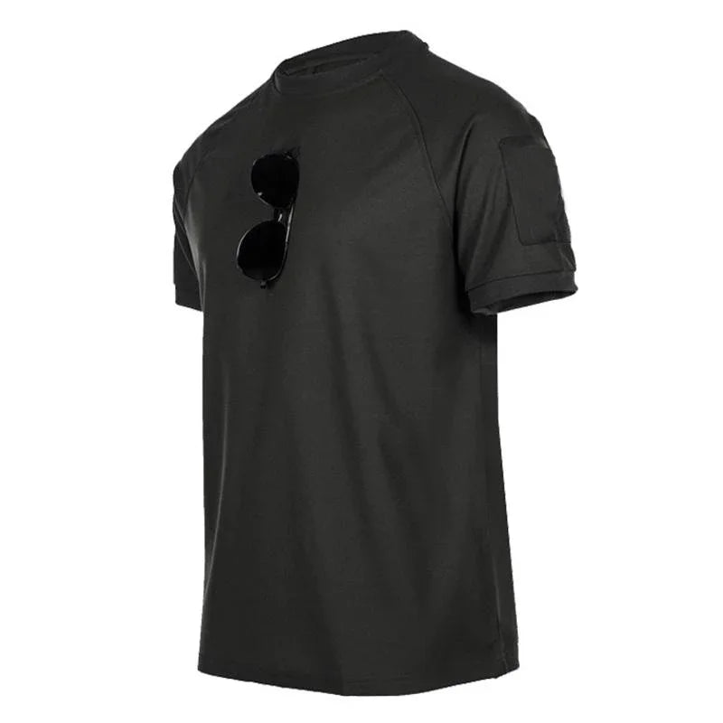 Summer Men T-shirts Tactical Casual Shirts Quick Dry Outdoor Hiking Sports Tops Tees O-Neck Short Sleeve Male Clothing S-4XL