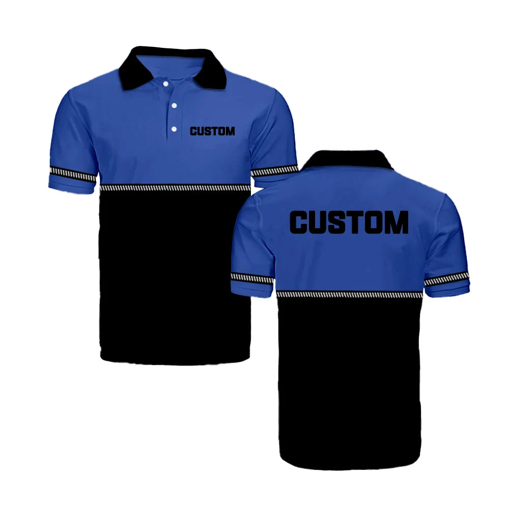 Security Personnel Short-sleeved Polo Formal Work Uniform Polo Shirt Men's Office Business Formal Polo Fashion Round Neck Men's