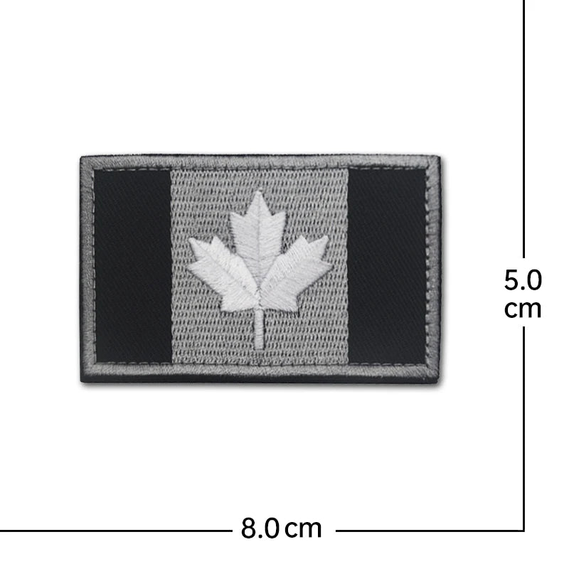 Canada Flag Embroidered Patches maple leaves Canadian Patches Appliques 3D Embroidery Backpack Bag Stickers Hat