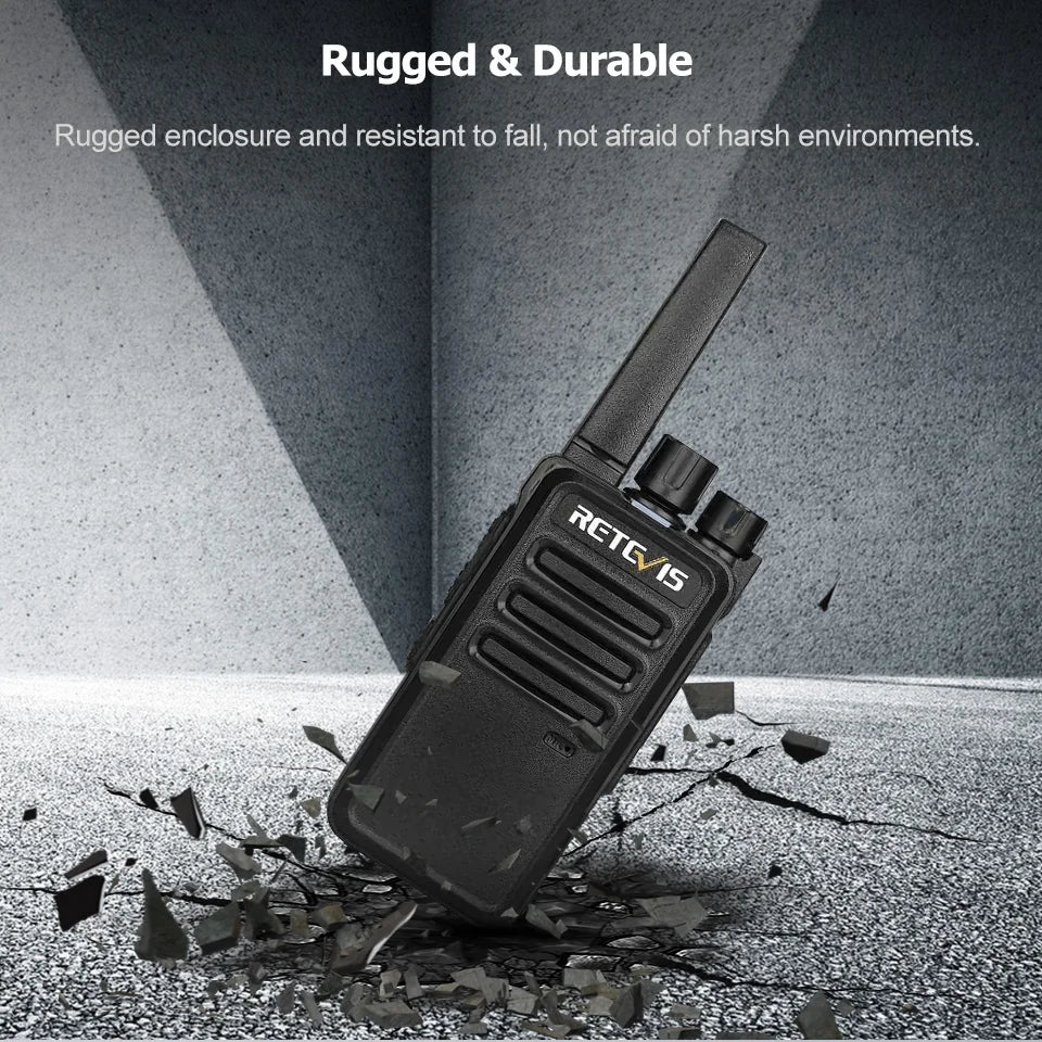 Retevis Walkie Talkie 2 pcs RT668 PMR 446 FRS Walkie-Talkies Two Way Radio Portable Communication Equipment PTT Radio Hotel Cafe