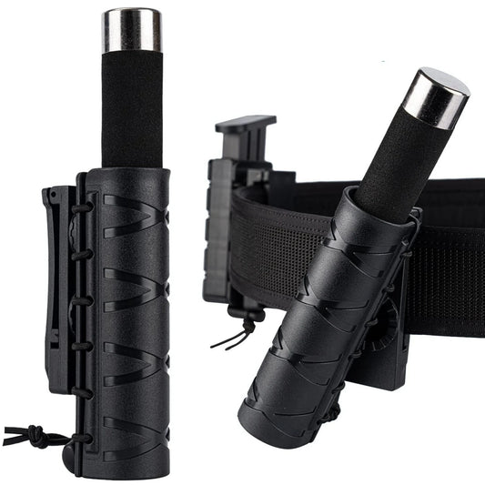 Baton Holder 360 Degree Rotating MOLLE Clip 16"-21"-26" Telescopic Holster for 1.2" Diameter Expandable Carry Case Baton Carrier