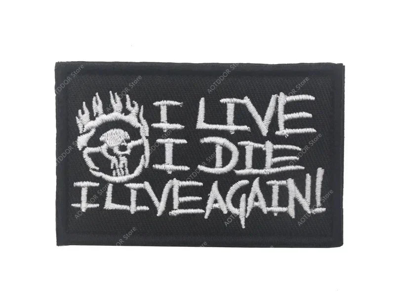 English inspirational quotes Embroidery Cloth Hook&Loop Patches Backpack Tactical Morale Badge Applique For Jacket Jeans bag