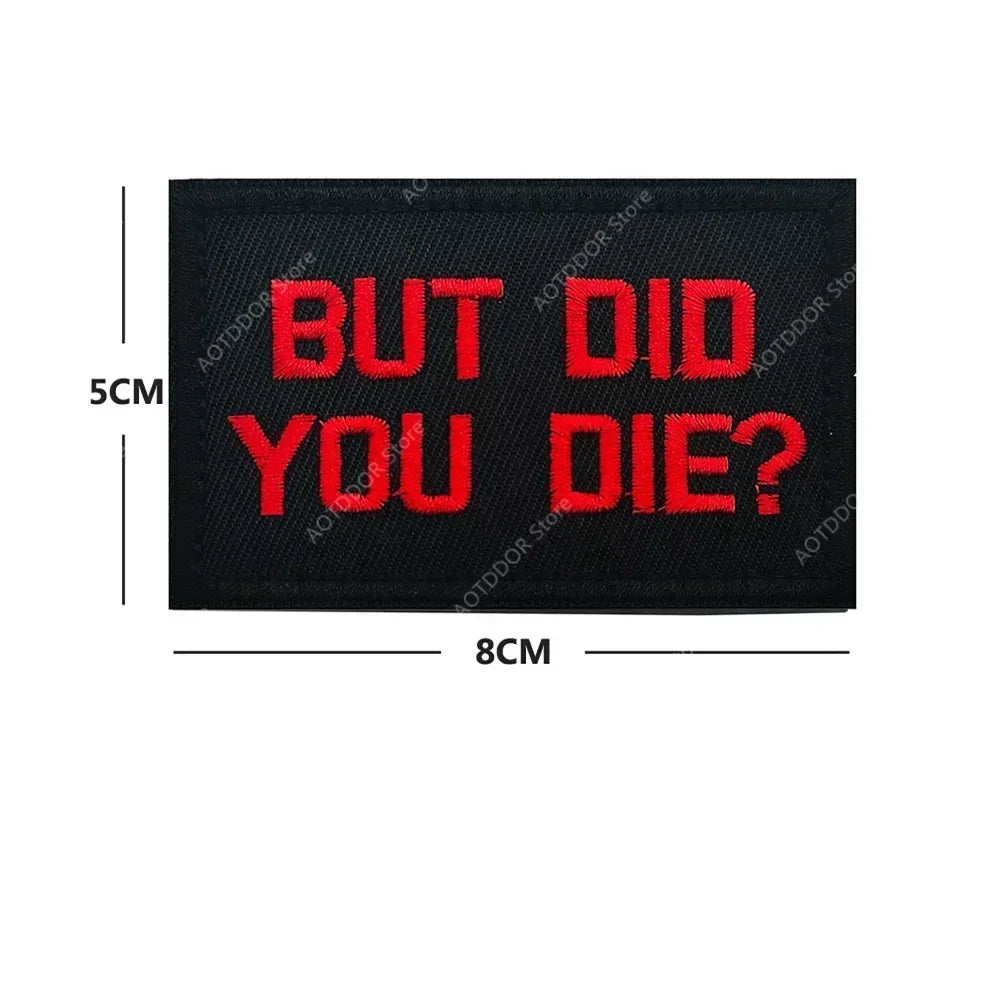 English inspirational quotes Embroidery Cloth Hook&Loop Patches Backpack Tactical Morale Badge Applique For Jacket Jeans bag