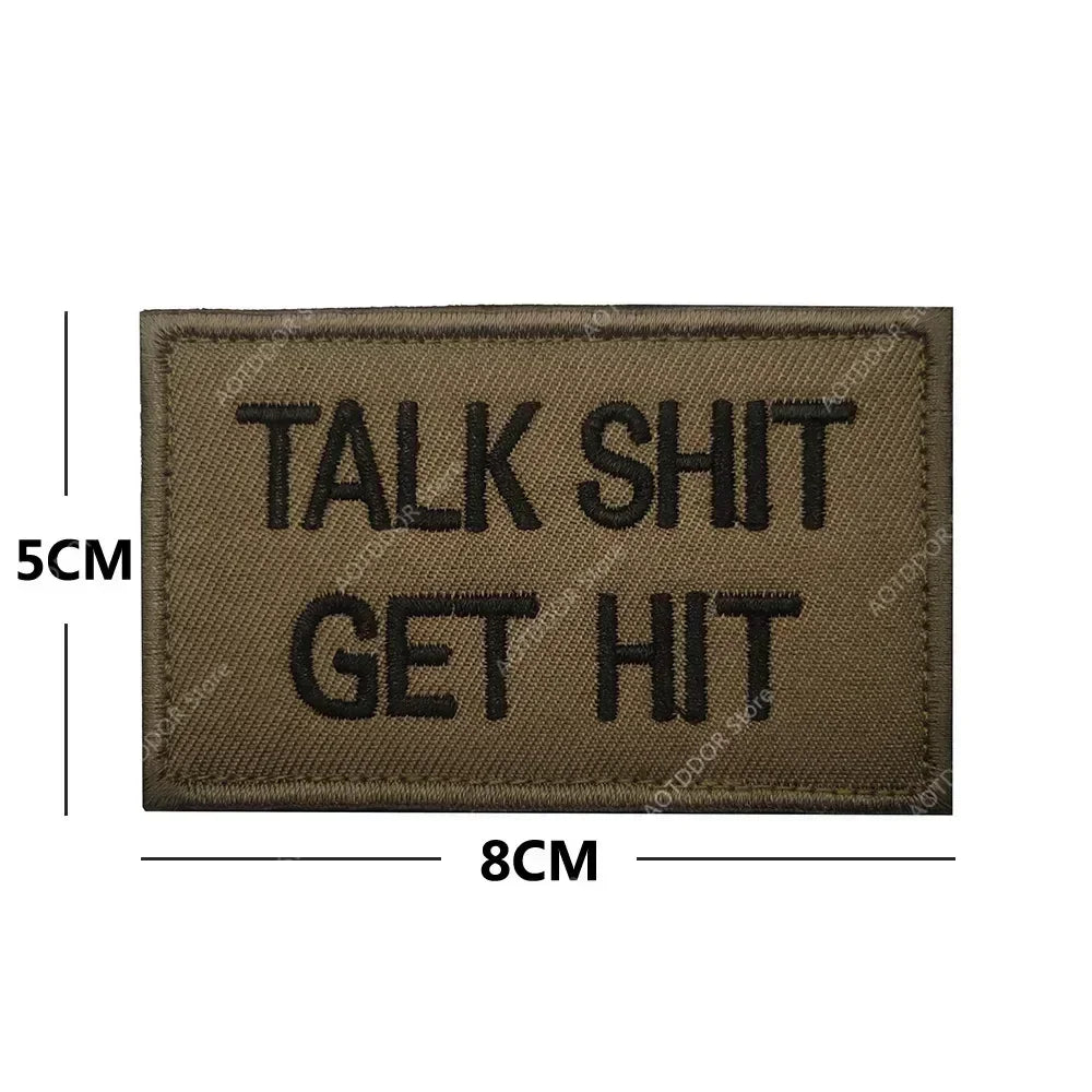 English inspirational quotes Embroidery Cloth Hook&Loop Patches Backpack Tactical Morale Badge Applique For Jacket Jeans bag