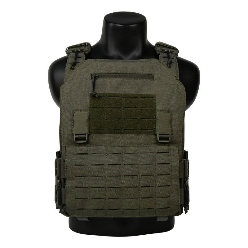 Nylon Large Size Multicam Chaleco Tactico,28x35cm Plate Carrier,Ranger Green,Tactical Vest for SAPI 11*14 Inch Plate