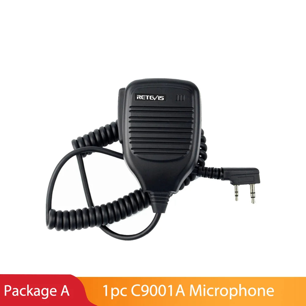 Retevis Handheld Speaker Microphone PTT MIC Tangent Accessories For Kenwood For Baofeng UV 5R Quansheng UV K5 Walkie Talkie H777
