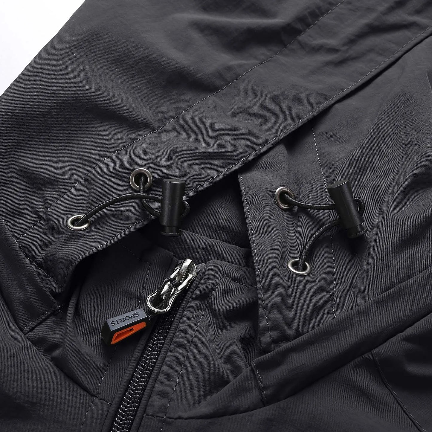 Men Windbreaker T actical Jacket Waterproof Outdoor Detachable Hooded Coat Solid Color Sports Climbing Outwear Chaquetas Hombre