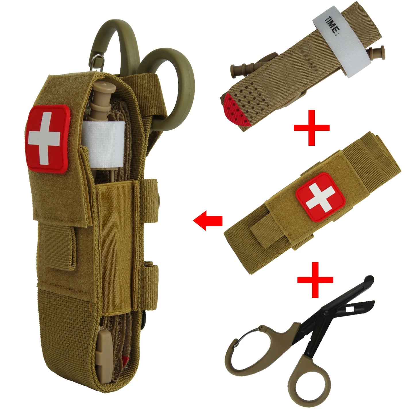 Tactical Military First Aid Kit Tourniquet Molle Survival Set Pouch Nursing Holder Medical Gear Scissors Bag Outdoor Equipment