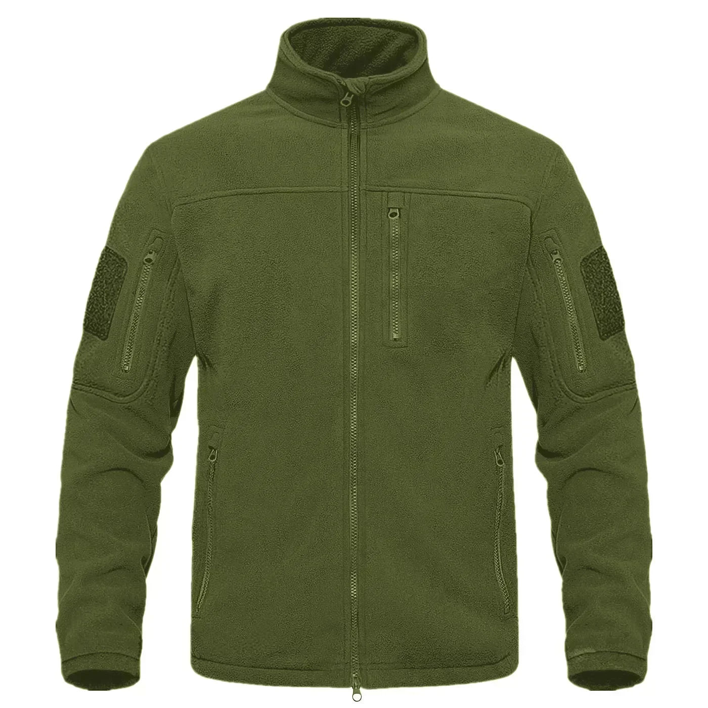 2024 Full Zippper Warm Fleece Tactical Jackets Men's Winter Thermal Turtleneck Jacket Outdoor Work Hunting Coats Safari Jacket