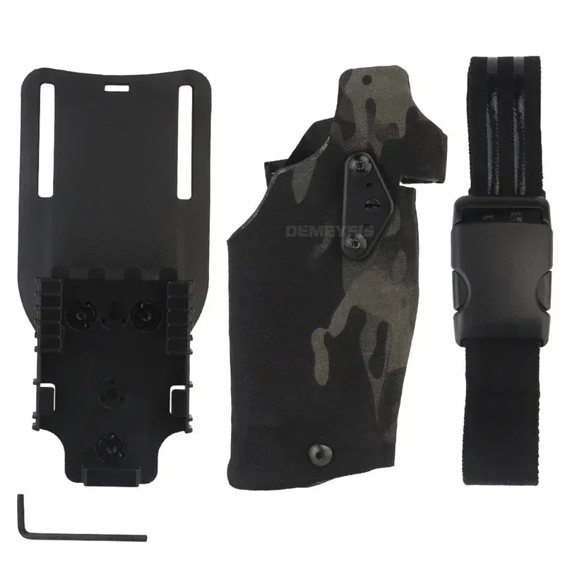 Airsoft Tactical Holster for Glock 17 Gen4 19 with X300 X300U Light Quick Release Pistol Case with Strap Shooting Accessories