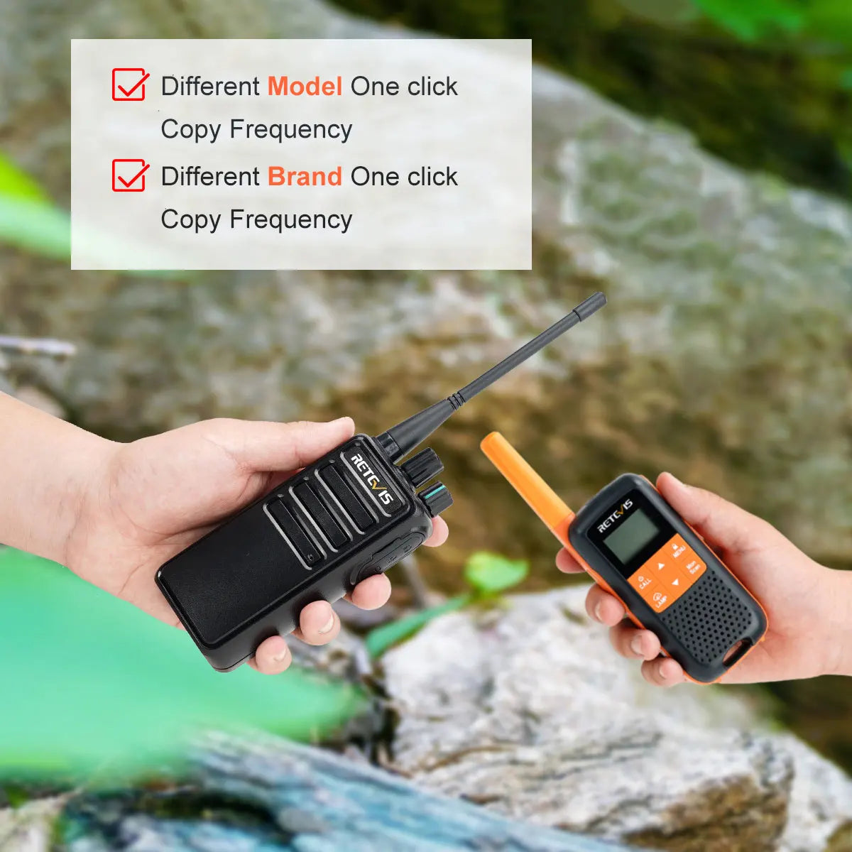 Walkie Talkie 2 Pieces Retevis Walkie-talkies PMR 446 RB629 Long Range Legal Portable Two-way Radio ht for Hotel Factory Hunting