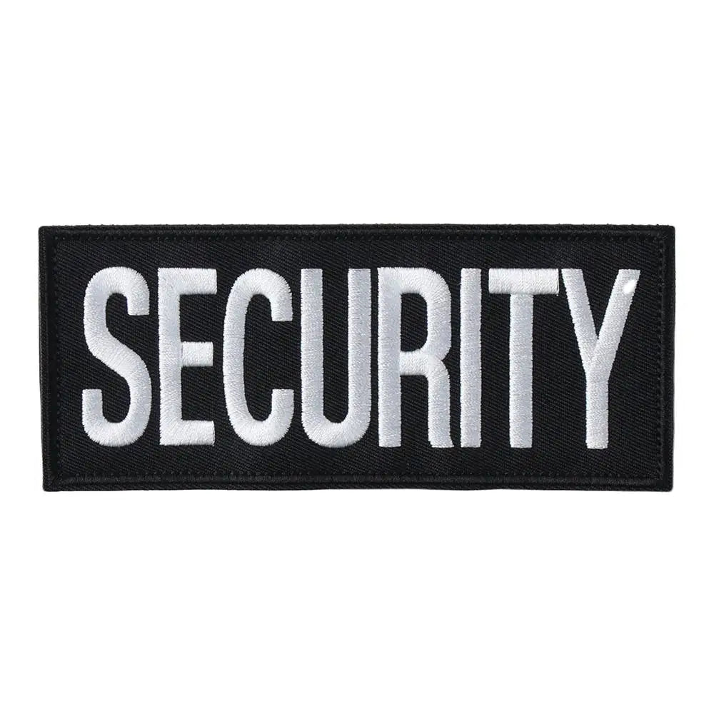 2 Pack Security Patches, One Small and One Large Embroidered Letters Patches, Security Patches for Vest Jacket