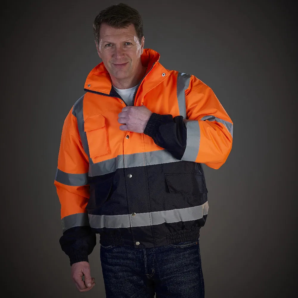 Safety Jackets for Work Men Winter Hi Vis Jacket Work Wear thickened Thermal Waterproof Windproof Reflective Jacket Men