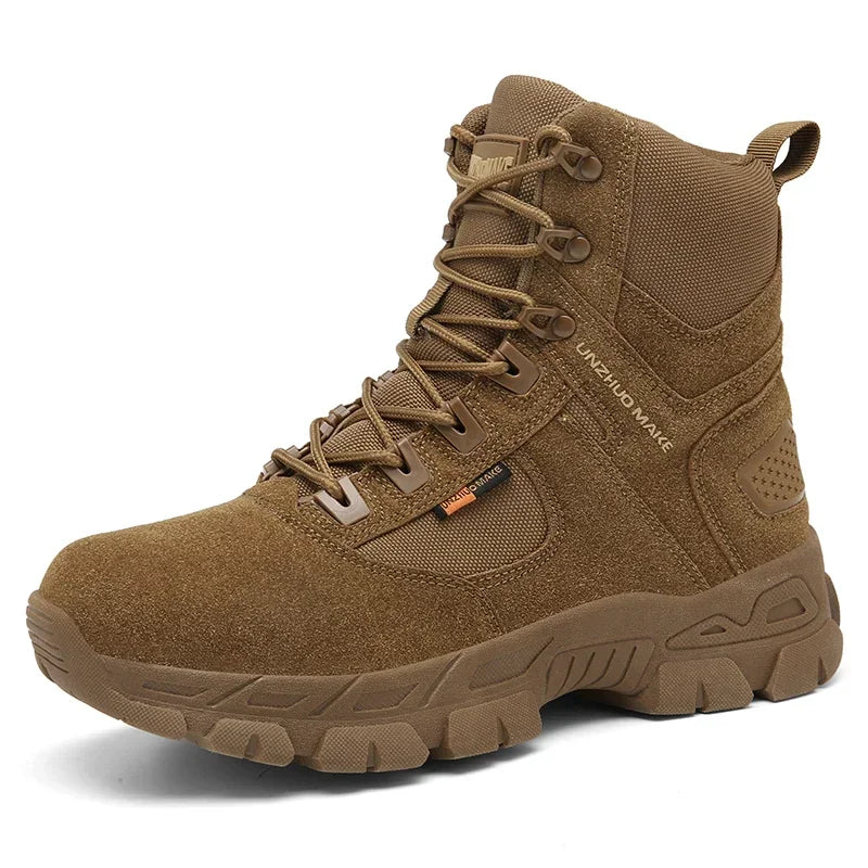 New Men Tactical Boots Ankle Waterproof Desert Hunting Hiking Shoe Unisex Lace Up Male Army Boot Brand Motorcycle Climbing Shoes