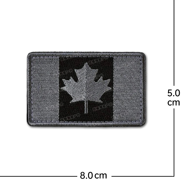 Canada Flag Embroidered Patches maple leaves Canadian Patches Appliques 3D Embroidery Backpack Bag Stickers Hat