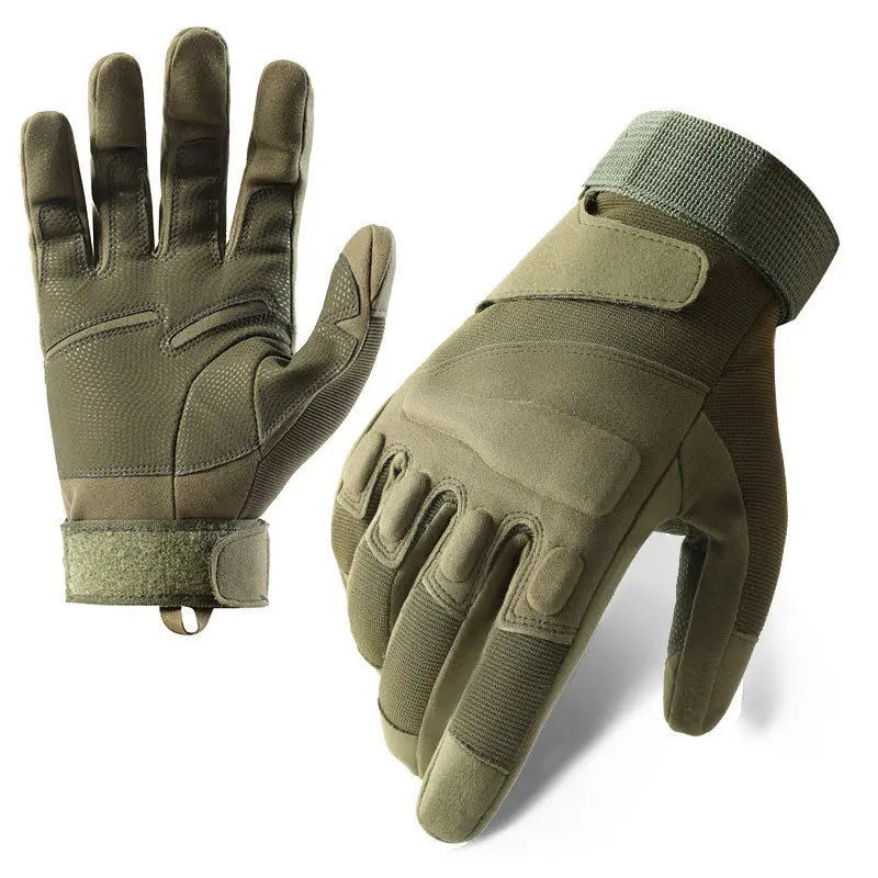 Winter Warm Tactical Gloves Men's Rubber Shell Protection Thickened All Finger Touch Screen Outdoor Riding Cold Protection