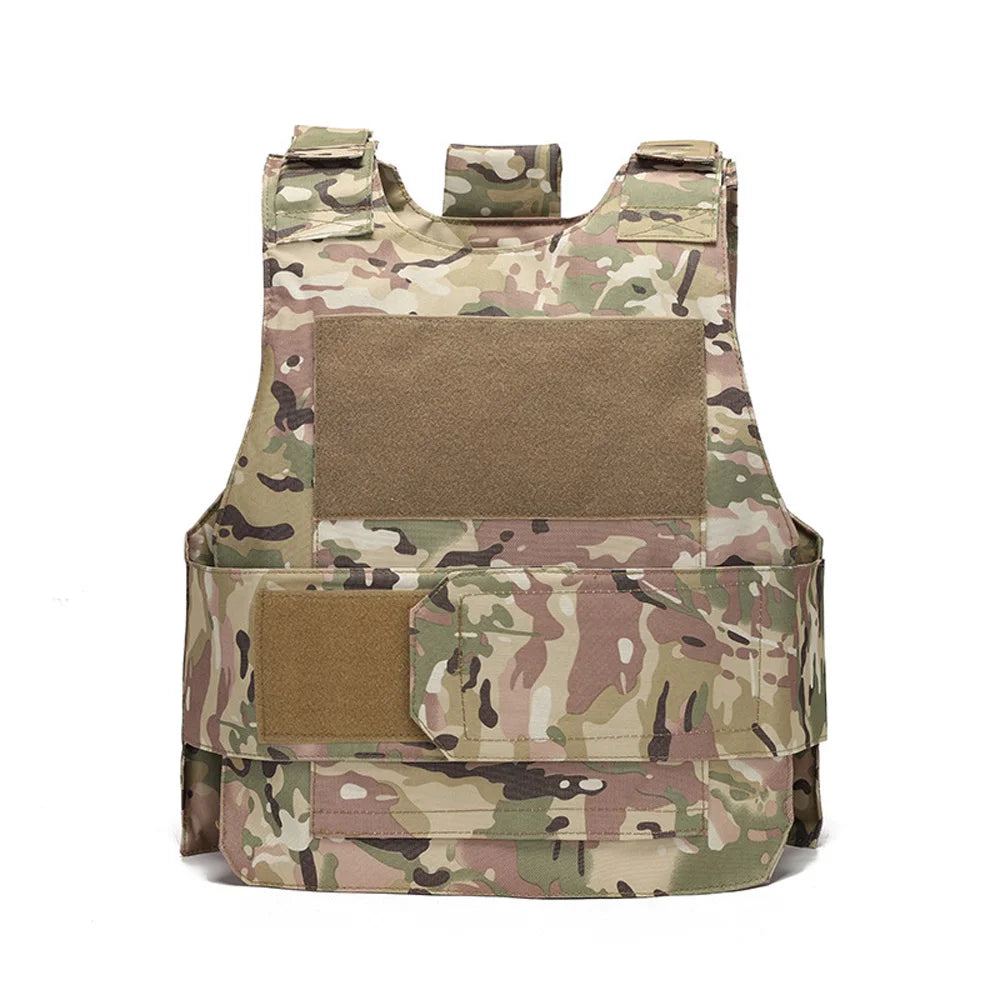 Multi-functional outdoor sports vest, stab-proof armored vest, MC camouflage 800D airgun vest, outdoor climbing hunting vest