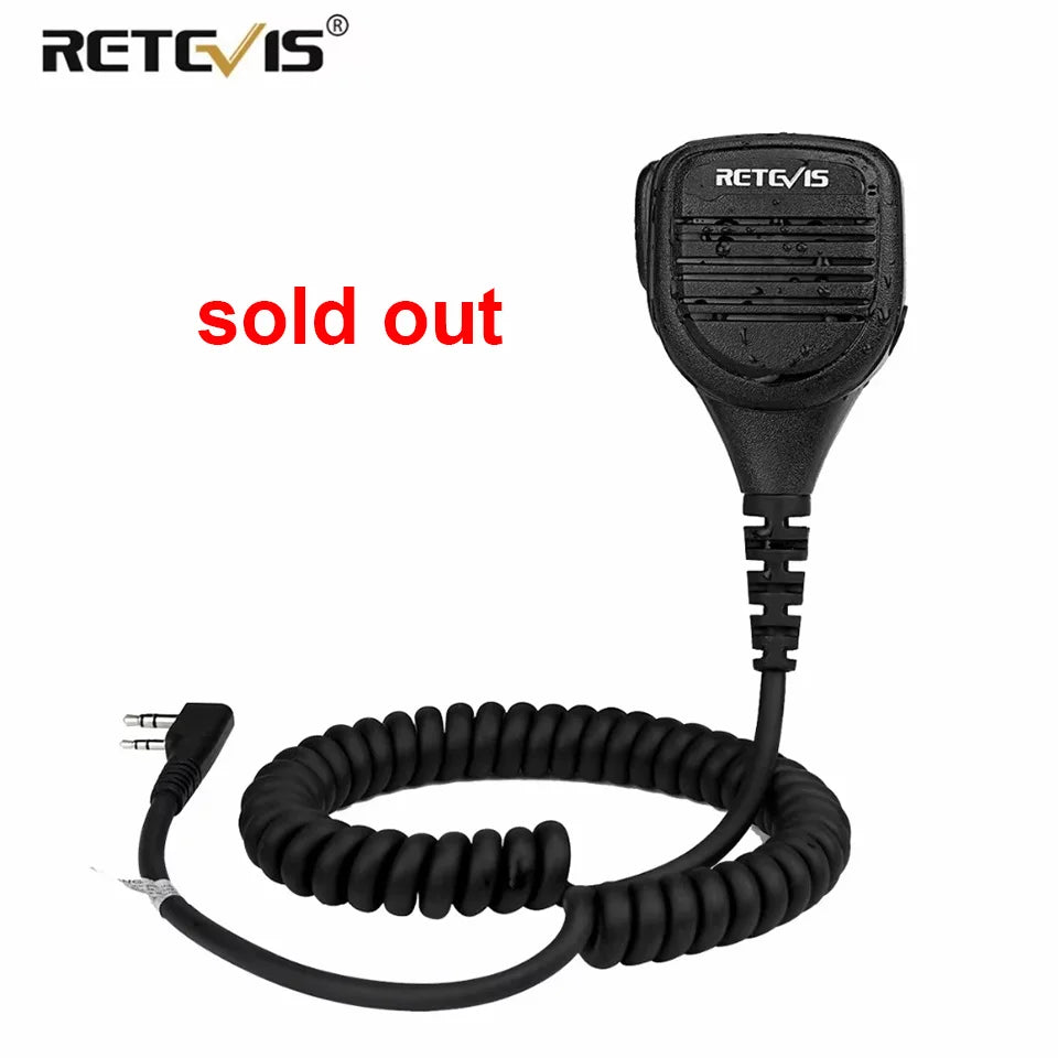 Retevis RS-112 IP54 Waterproof Remote Mic Speaker Microphone PTT for Kenwood Baofeng UV 5R for Quansheng UV K5 K6 UV K58 Radio