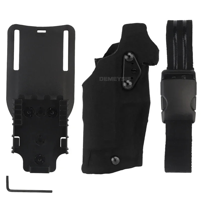 Airsoft Tactical Holster for Glock 17 Gen4 19 with X300 X300U Light Quick Release Pistol Case with Strap Shooting Accessories