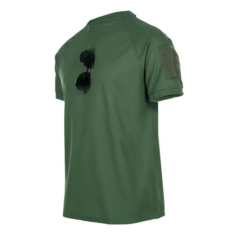Summer Men T-shirts Tactical Casual Shirts Quick Dry Outdoor Hiking Sports Tops Tees O-Neck Short Sleeve Male Clothing S-4XL