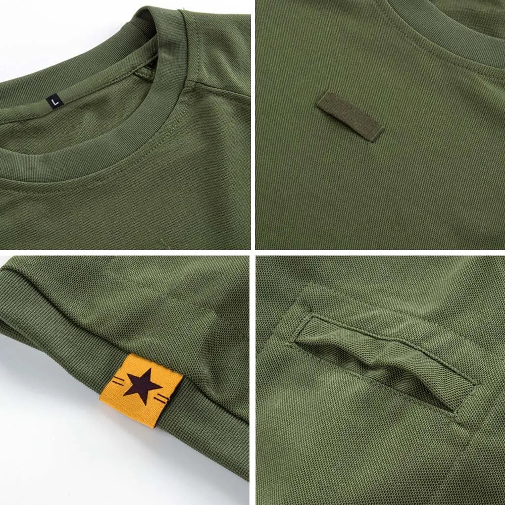 Summer Men T-shirts Tactical Casual Shirts Quick Dry Outdoor Hiking Sports Tops Tees O-Neck Short Sleeve Male Clothing S-4XL