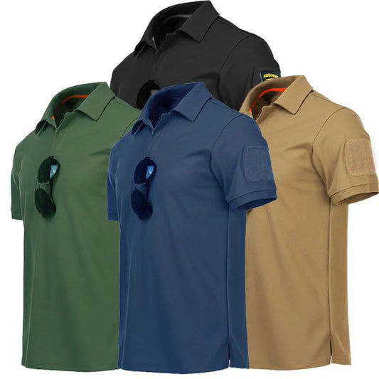 Summer Men T-shirts Tactical Casual Shirts Quick Dry Outdoor Hiking Sports Tops Tees O-Neck Short Sleeve Male Clothing S-4XL