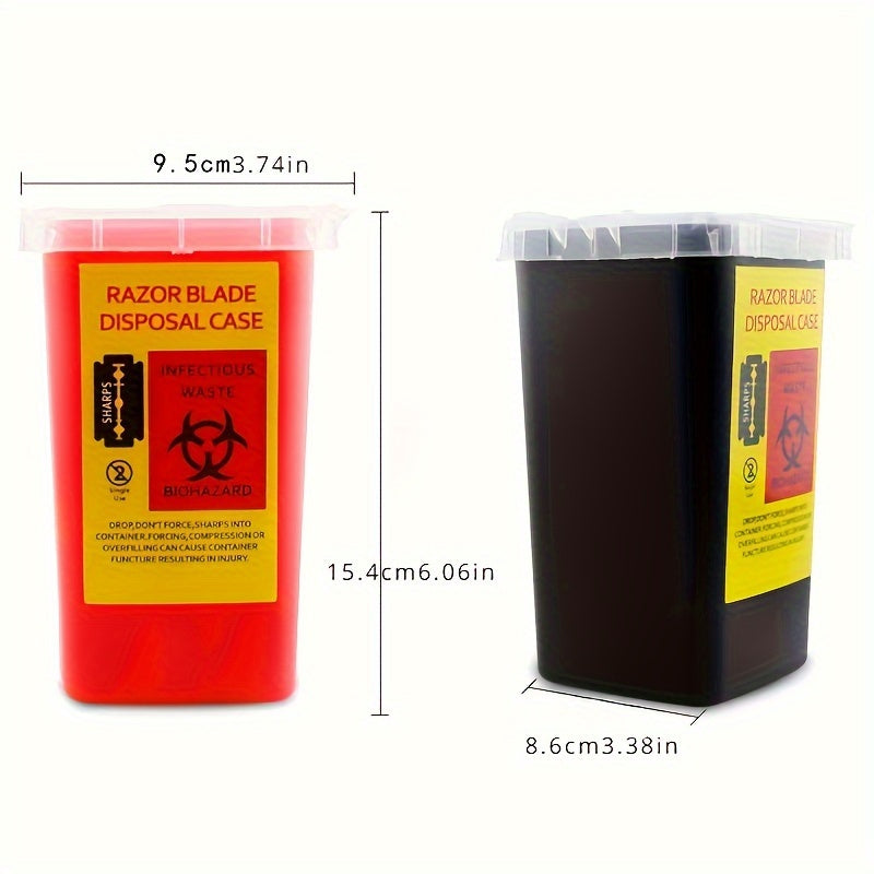 High-Quality Plastic Disposable Needle Waste Recycling Container with Safety Lock Cover - Durable, Unscented, Lockable Storage for Safe Tool Organization