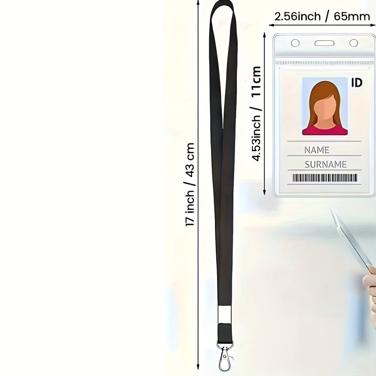 12 Pack Durable Waterproof PVC ID Badge Holders with Resealable Zip, Lanyard Clip, and Neck Strap for Office, School, and Travel