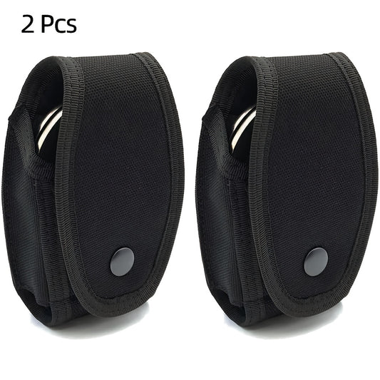 2pcs Tactical Handcuff Pouches - Quick Draw, Multi-Function Sports Waist Bags Compatible with MOLLE & Work Belts, Durable Oxford Fabric, Perfect for Hunting & Fishing