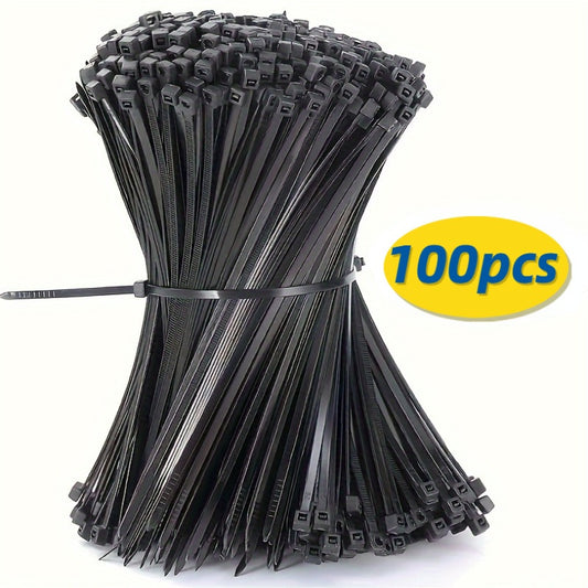 [100/200pcs Heavy-Duty Cable Ties] 100/200pcs Heavy-Duty Cable Ties, Self-Locking, High Tensile Strength, Durable Nylon Zip Ties for Construction & Home Organization