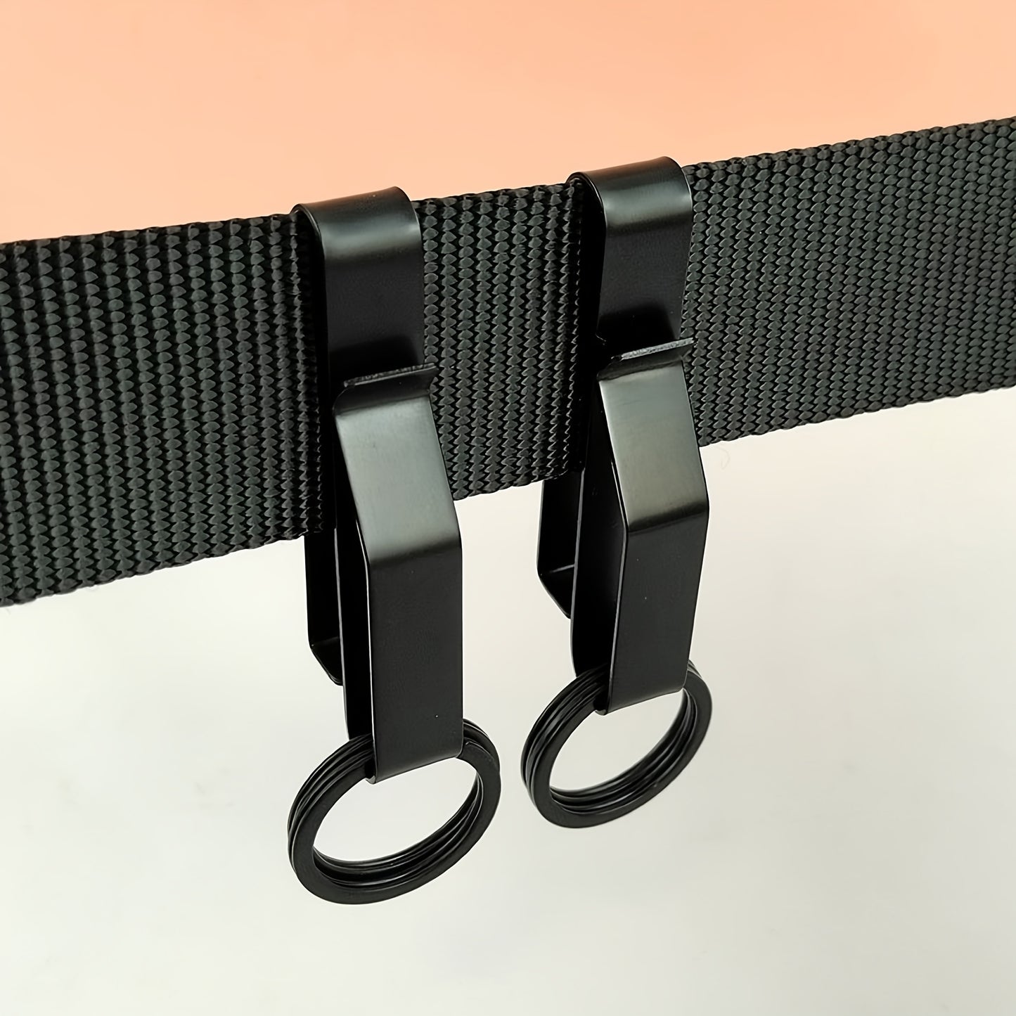 2 high-end tactical keychains with 4 detachable keychains, stainless steel tactical invisible waistband keychains, suitable for Men's workwear and police fire safety belts (1.5-2.25 inch waistbands), ideal gift choice