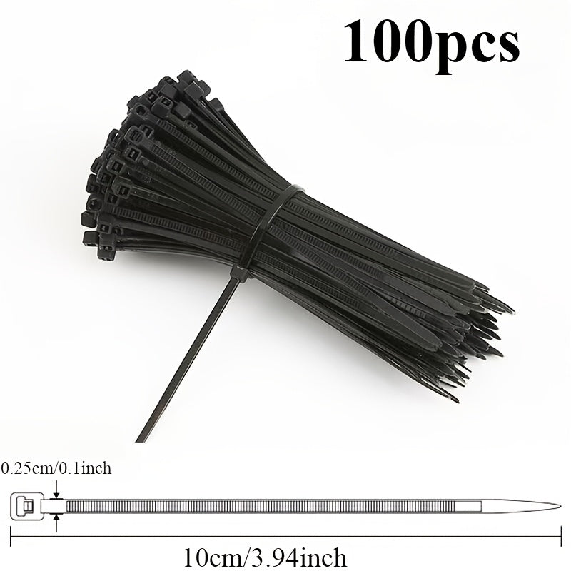 [100/200pcs Heavy-Duty Cable Ties] 100/200pcs Heavy-Duty Cable Ties, Self-Locking, High Tensile Strength, Durable Nylon Zip Ties for Construction & Home Organization