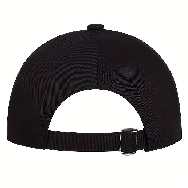 1 Men's Tactical "SECURITY" Baseball Cap - Black, Sun-Protective Polyester, Adjustable Buckle Closure, Hand-Washable for Casual Outdoor Wear in Spring/Summer