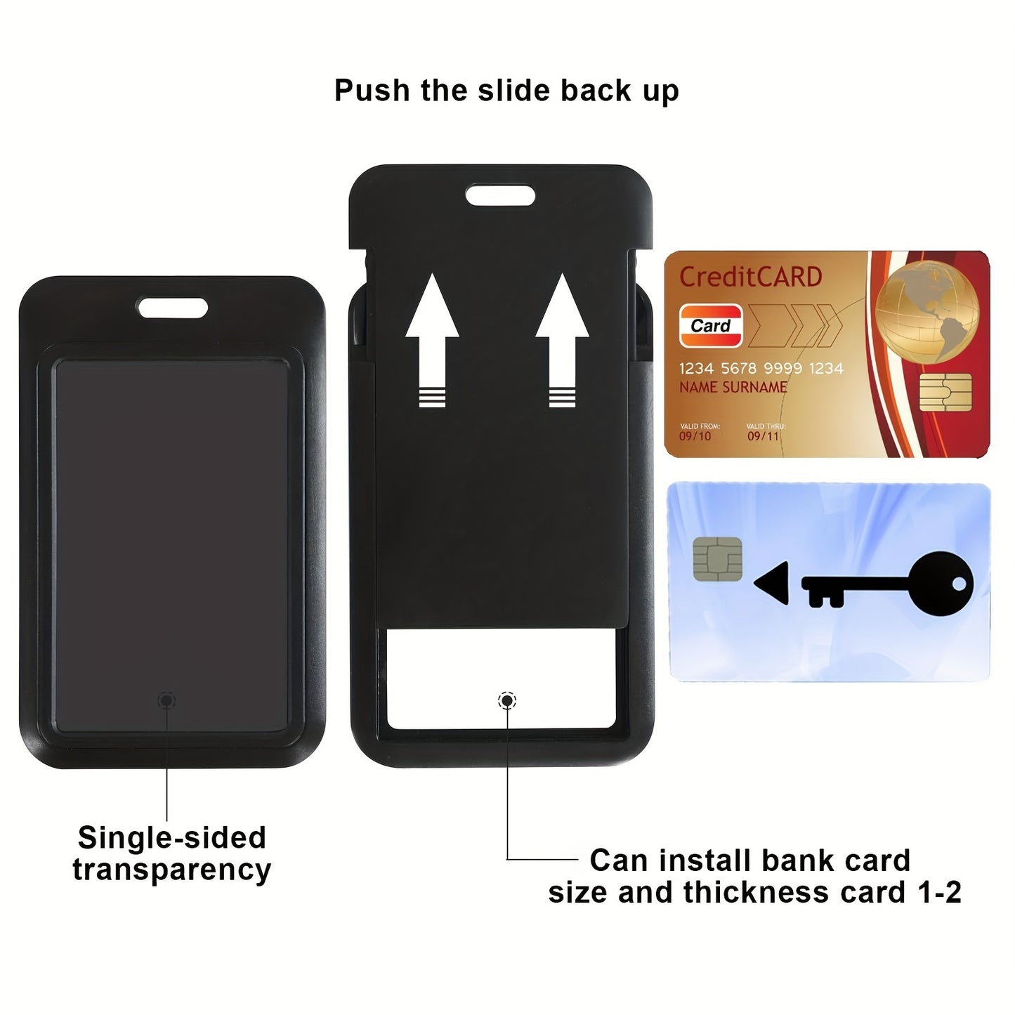 1pc Retractable ID Badge Holder (Card Holder + Retractable Clip), Heavy Duty Badge Reel, Removable Key Fob, Cruise Card Holder For Nurses, Military Officers, Teachers, Security Officers, Women, Men